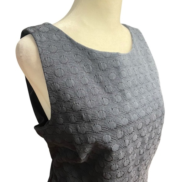 Banana Republic Textured Sleeveless Sheath Dress Size 12 Navy Career Classic - Picture 3 of 11
